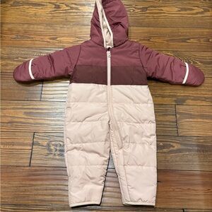 Cozy Pink Baby Snowsuit